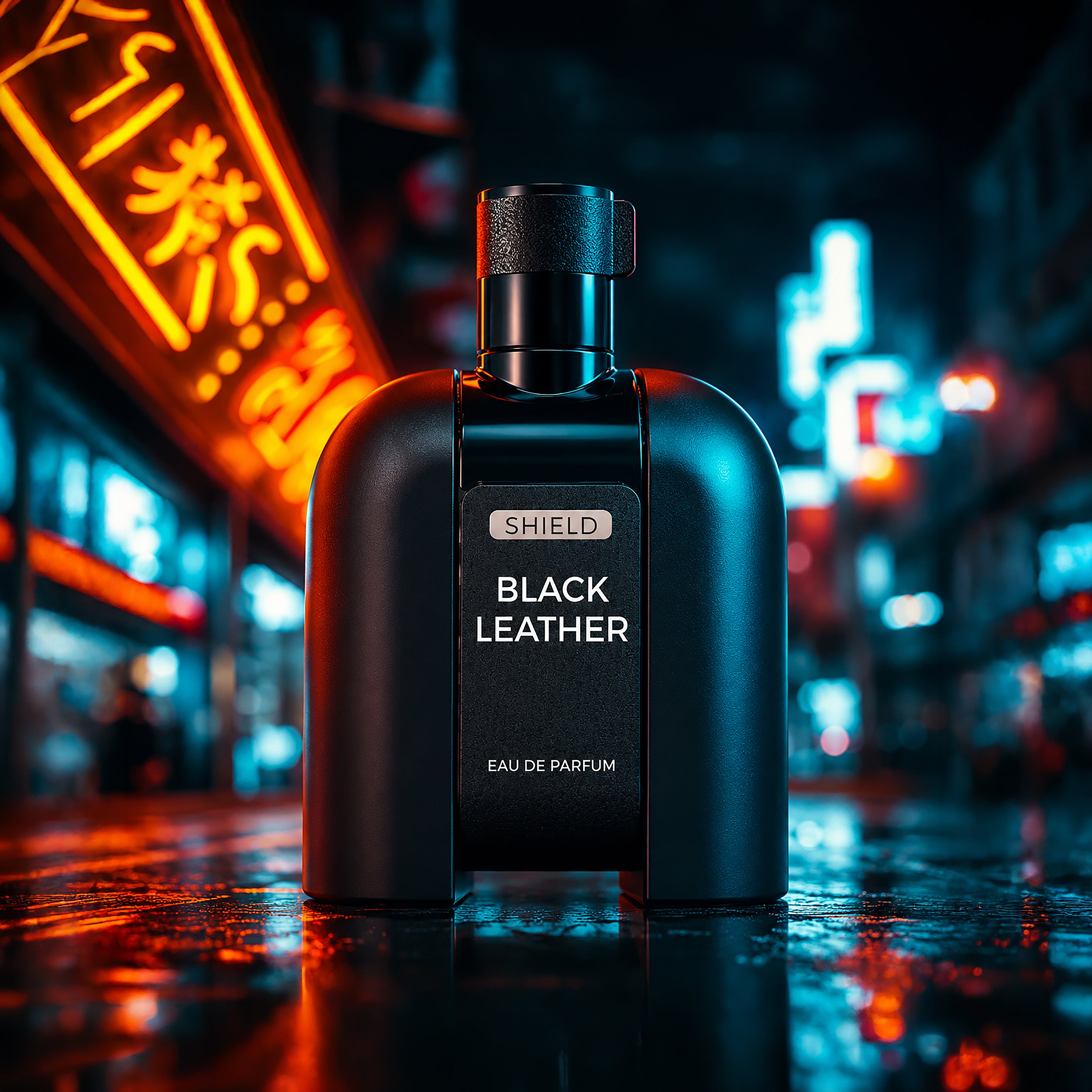 Shield Black Leather